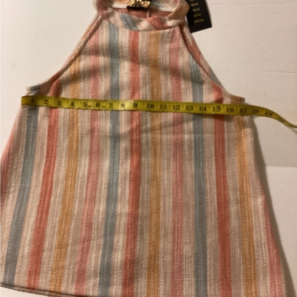 W5 Striped Halter Tank Top Size Small NWT - Picture 4 of 5